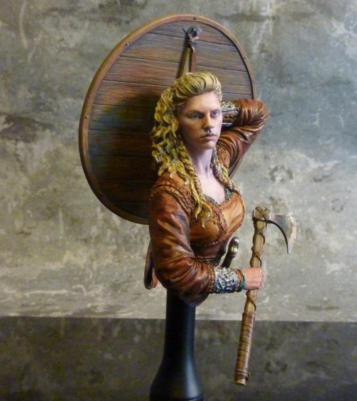 By Rob Pollock - This is a 1/10 resin bust of a Viking shieldmaiden, from K...