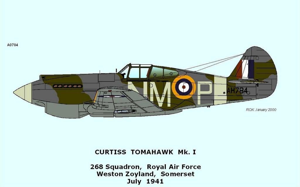 Camouflage Markings, Insignia, Flying Tigers Profile #35 Curtiss P-40 Tomahawk 