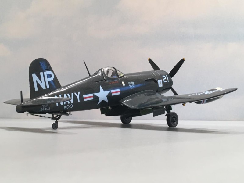 Navy Ace Guy Bordelon, VC-3 Korea, Minicraft F4U-5N Corsair - 1/48 ...