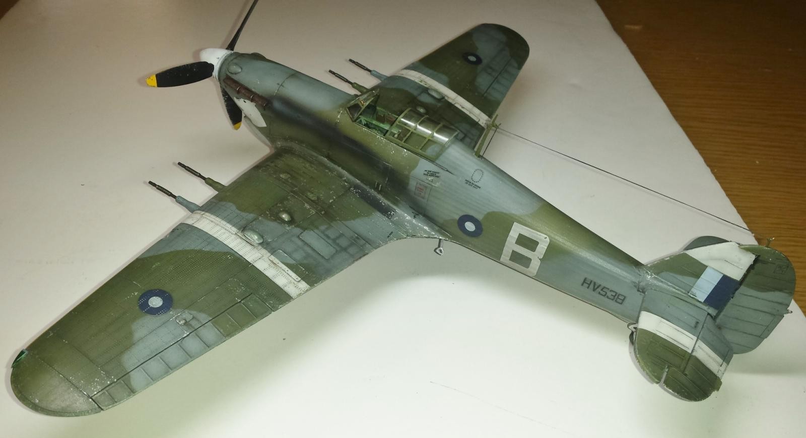 Rubber powered which really flies Flying model kit Hawker Hurricane 