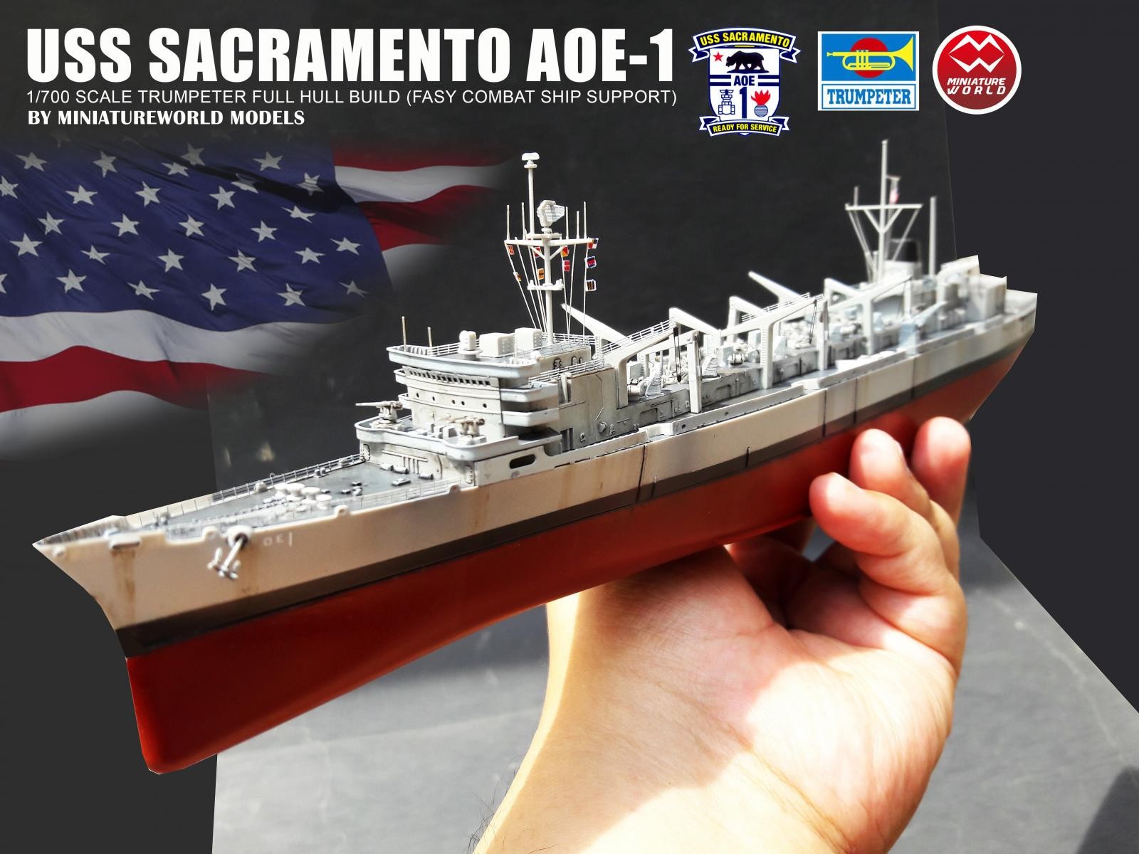 Trumpeter 1/700 05785 USS Sacramento AOE-1 