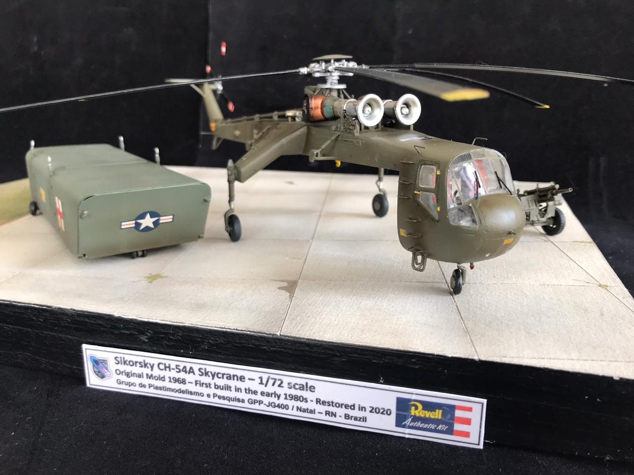 Die cast 1/72 Modellino Elicottero Helicopter Sikorsky CH-54A Skycrane Ambulance 