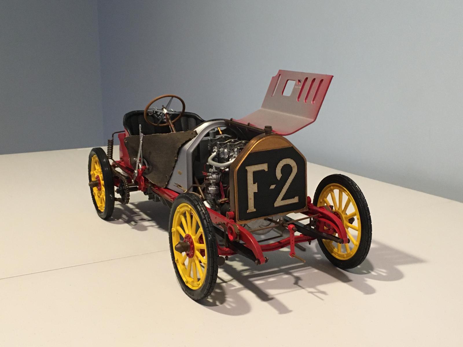 Pocher 1/8 1907 Fiat Grand Prix De France Racer Métal Écran D'Affichage Plaque 
