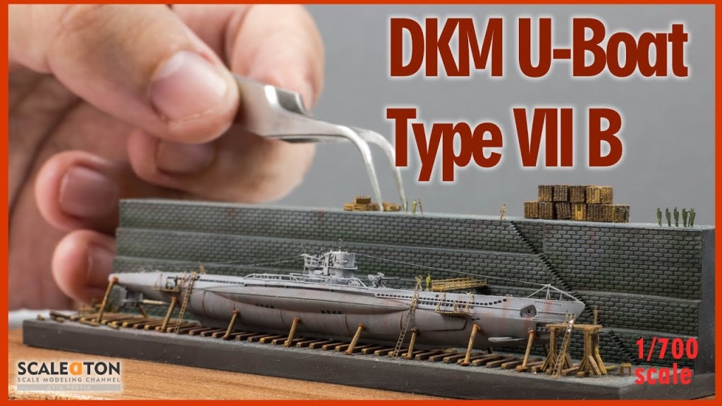 Video: DKM U-boat Type VII B Dry Dock Diorama 1/700 Scale - IModeler