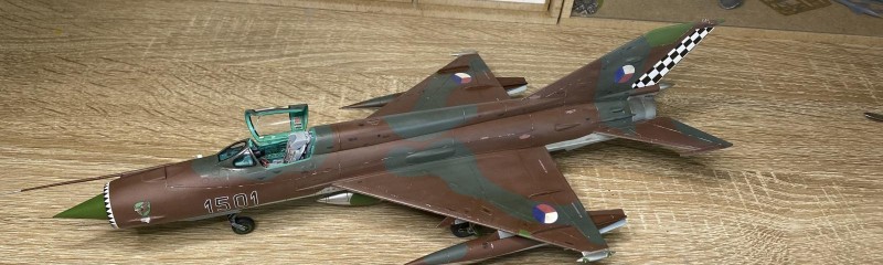 Here is my MiG-21, it's OOB but I added...
