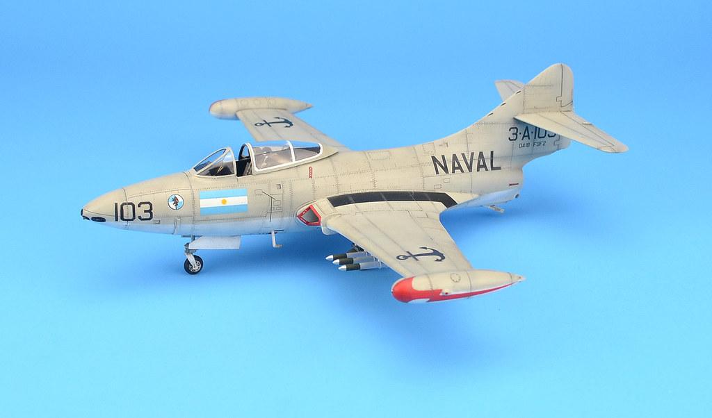 U.S. NAVY F9F-3 PANTHER TRUMPETER 1:48 SCALE PLASTIC MODEL